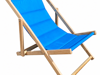Strandstoel, ligstoel, blauw - afbeelding 2 van  3