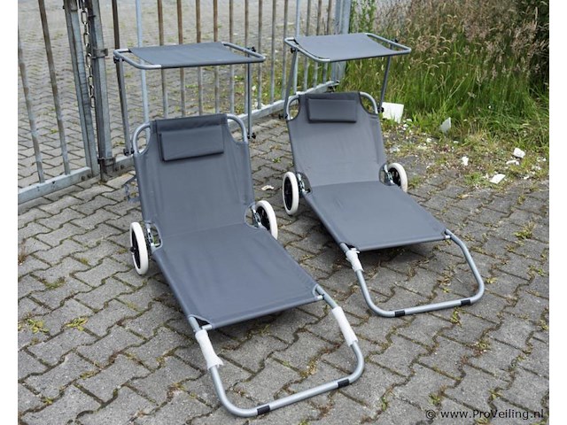 Strandstoel met zonneklep - afbeelding 1 van  1