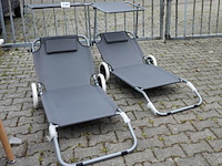 Strandstoelen met luifel - 2 stuks - afbeelding 1 van  1
