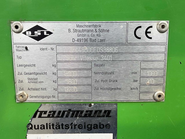 Strautmann super-vitesse 3401 opraapwagen - afbeelding 7 van  15