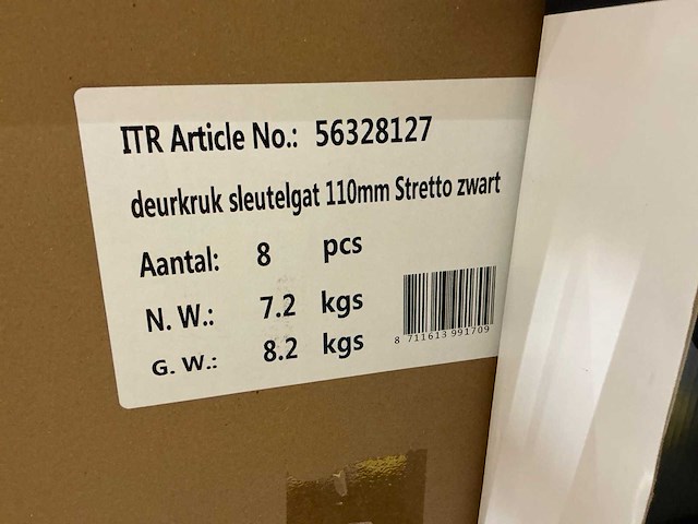 Stretto deurkruk met sleutelgat (32x) - afbeelding 3 van  4