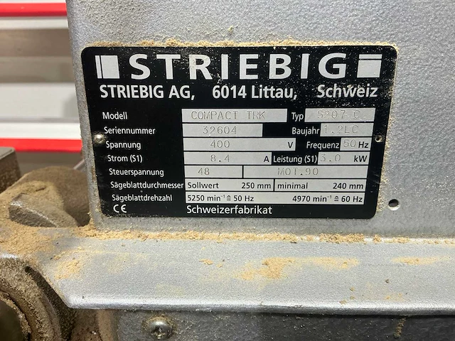 Stribig - 2002 - compact 5207 - verticale platenzaag - afbeelding 18 van  20