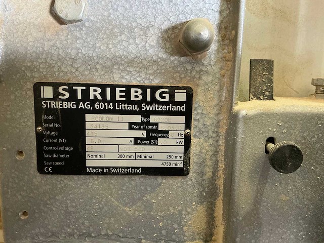 Striebig - 2003 - econom ii 6220 - verticale platenzaag - afbeelding 2 van  11