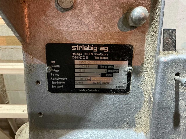 Striebig - 2005 - econom ii 5206 e - verticale platenzaag - afbeelding 7 van  15