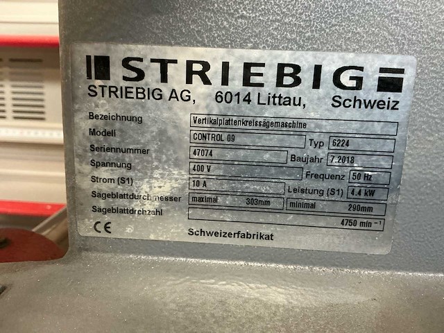 Striebig - 2018 - 6224 - verticale platenzaag - afbeelding 7 van  44