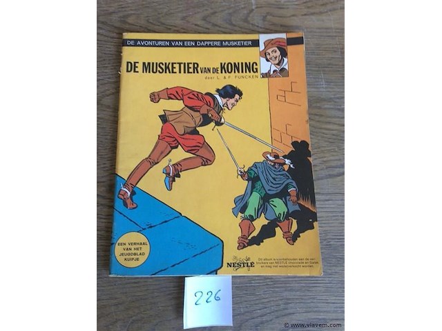 Strip de musketier van de koning (reclame nestlé) - afbeelding 1 van  2