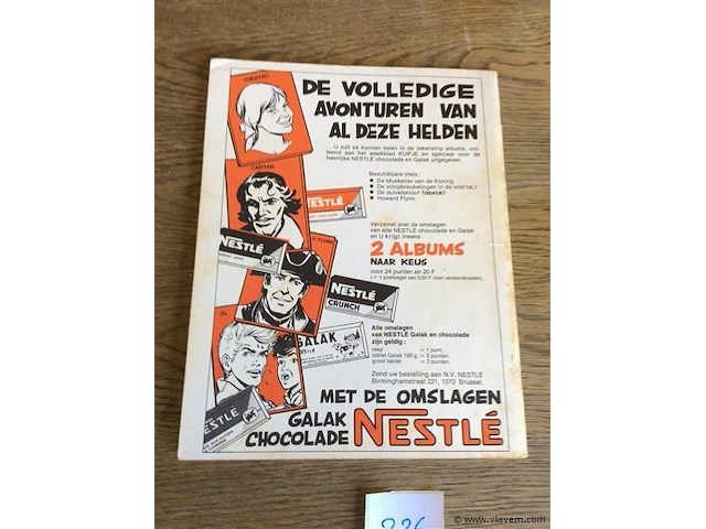 Strip de musketier van de koning (reclame nestlé) - afbeelding 2 van  2