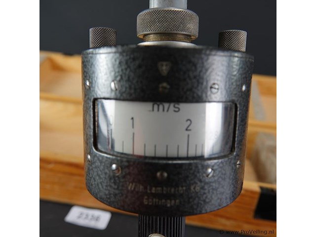 Stromingssonde lambrecht in originele houten kist - afbeelding 2 van  5