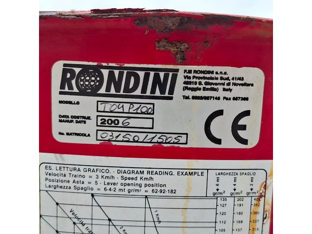 Strooimachine, rondini, toy p100, 2006 - afbeelding 3 van  12