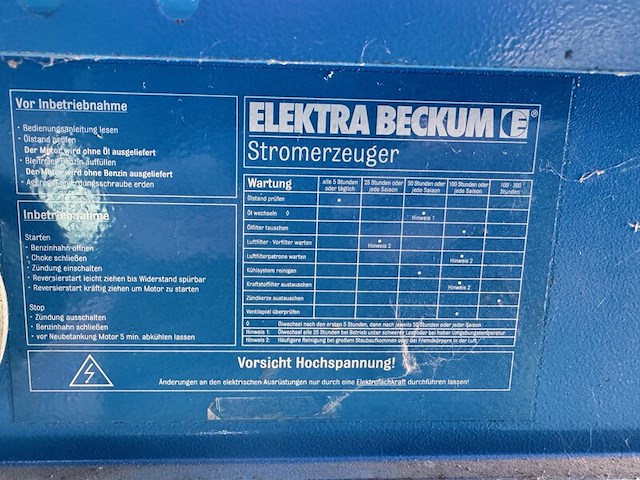 Stroom en krachtstroom generator, elektra beckum, gt 4003 ab, blauw, 2000 - afbeelding 5 van  13