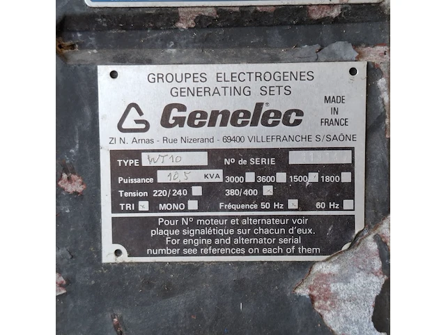 Stroom generator, genelec, wt10 - afbeelding 8 van  8