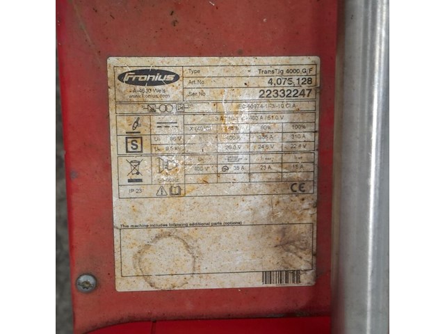 Stroombron t.b.v. tiglassen fronius, transtig 4000 - afbeelding 2 van  12