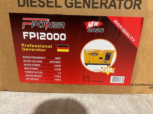 Stroomgenerator - fpower - fp12000 - afbeelding 8 van  16