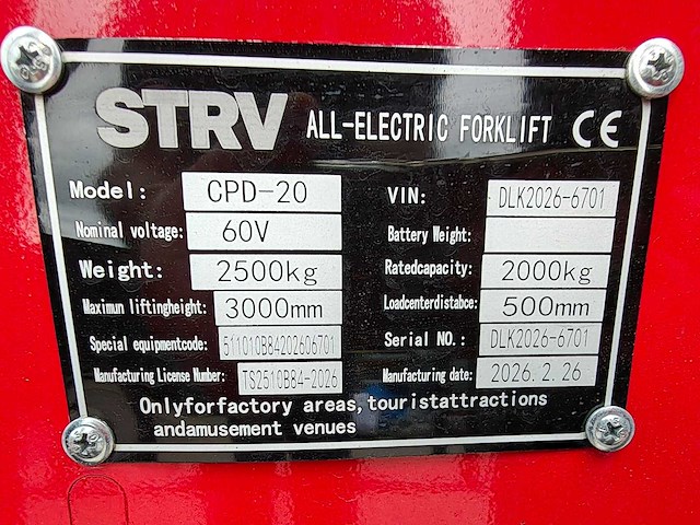 Strv - 2026 - cpd-20 - vorkheftruck - afbeelding 23 van  23