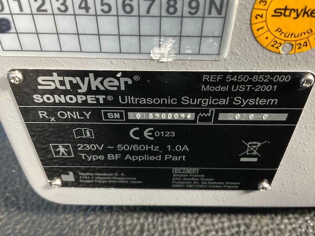 Stryker - chirurgisch ultrasoon systeem ust-2001 - 2010 - afbeelding 6 van  6