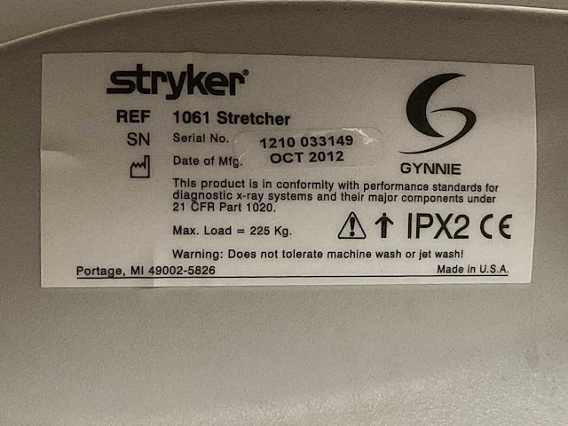 Stryker 1061 behandel tafel - afbeelding 8 van  8