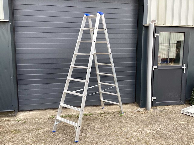 Sts vouwladder 2x9 treden ladder en trap - afbeelding 2 van  5