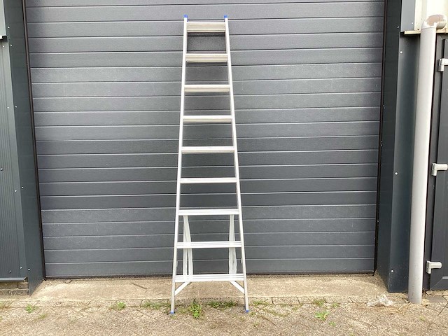 Sts vouwladder 2x9 treden ladder en trap - afbeelding 5 van  5