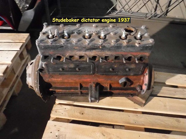 Studebaker dictator 6-cylinder engine & manual gearbox | original american classic drivetrain - afbeelding 40 van  47