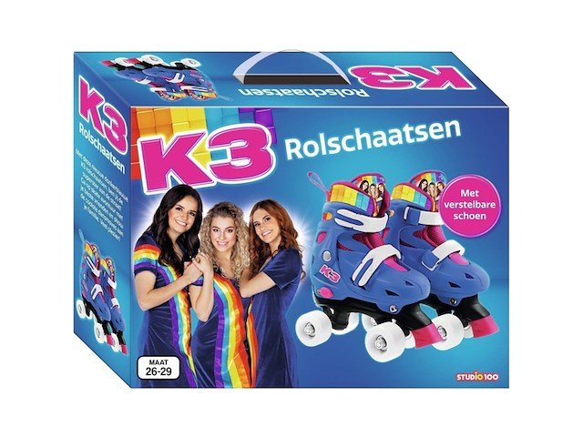 Studio 100 rolschaatsen maat 26/29 regenboog - afbeelding 2 van  4