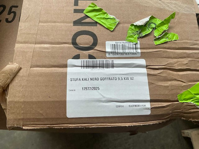 Stufa kali nero goffrato 9.5kw v2 pelletkachel - afbeelding 9 van  9