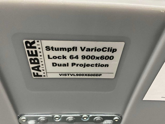 Stumpfl varioclip lock 64 dual projection projectiescherm 900x600 - afbeelding 2 van  10