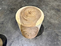 Suar boomstam bijzettafel / krukje - afbeelding 2 van  2