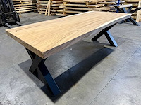 Suar boomstam tafel 220 cm. - afbeelding 1 van  3