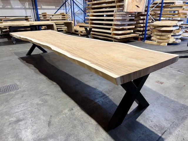 Suar boomstam tafel 455 cm. - afbeelding 2 van  4