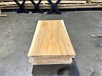 Suar boomstam tafelblad 140 cm. (5x) - afbeelding 3 van  3