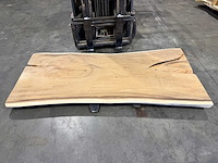 Suar boomstam tafelblad 220 cm. - afbeelding 1 van  2