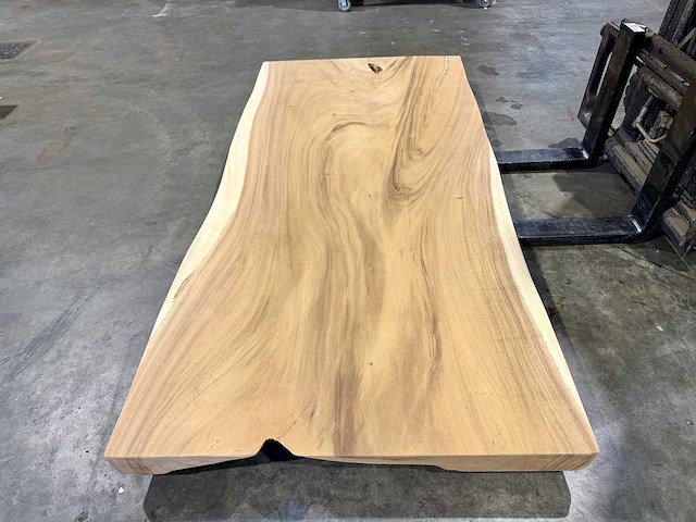 Suar boomstam tafelblad 220 cm. - afbeelding 2 van  2
