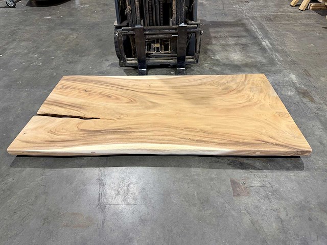 Suar boomstam tafelblad 220 cm. - afbeelding 2 van  2