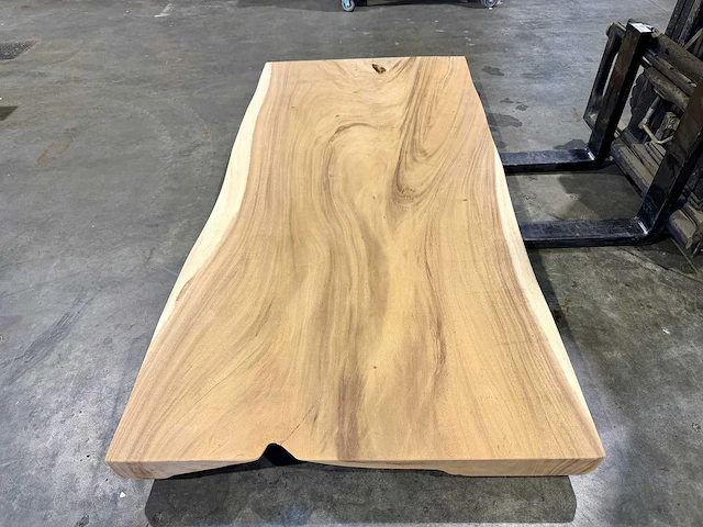 Suar boomstam tafelblad 220 cm. - afbeelding 2 van  2