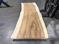 Suar boomstam tafelblad 240 cm. - afbeelding 2 van  2