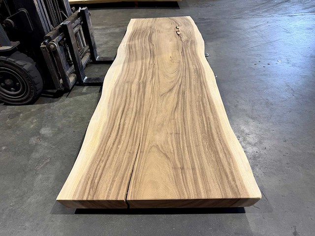 Suar boomstam tafelblad 300 cm. - afbeelding 1 van  3