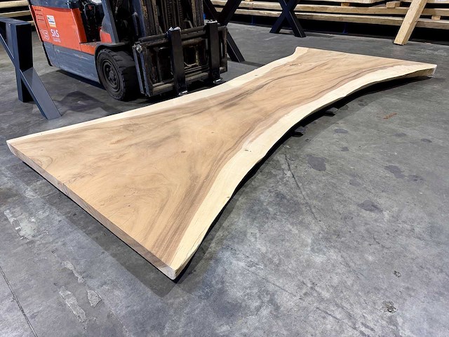 Suar boomstam tafelblad 300 cm. - afbeelding 1 van  4