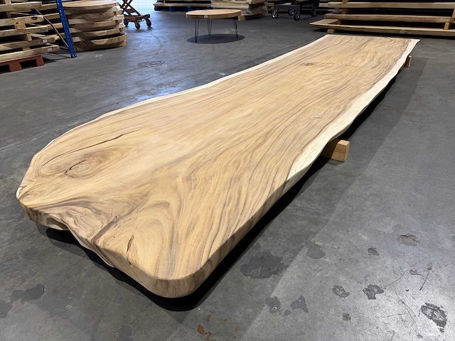 Suar boomstam tafelblad 450 cm. - afbeelding 2 van  7