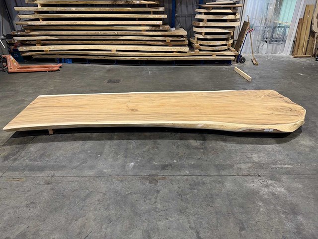 Suar boomstam tafelblad 450 cm. - afbeelding 3 van  7