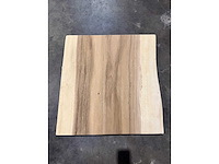 Suar boomstam tafelblad 70x70cm. - afbeelding 2 van  2