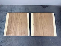Suar boomstam tafelblad ca 75 x75 cm (2x)