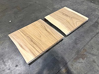 Suar boomstam tafelblad ca 75x75 (2x) - afbeelding 2 van  2