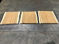 Suar boomstam tafelblad ca 75x75 (3x) - afbeelding 2 van  2