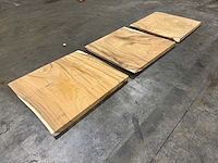 Suar boomstam tafelblad ca 75x75 (3x) - afbeelding 2 van  2
