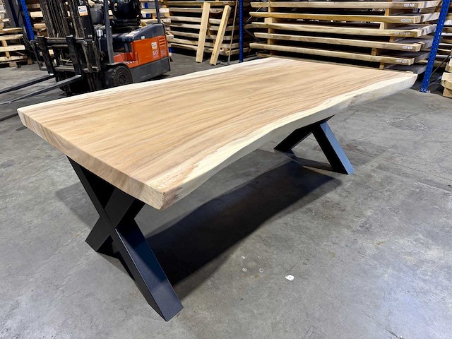 Suar boomstamtafel 200 cm. - afbeelding 1 van  3