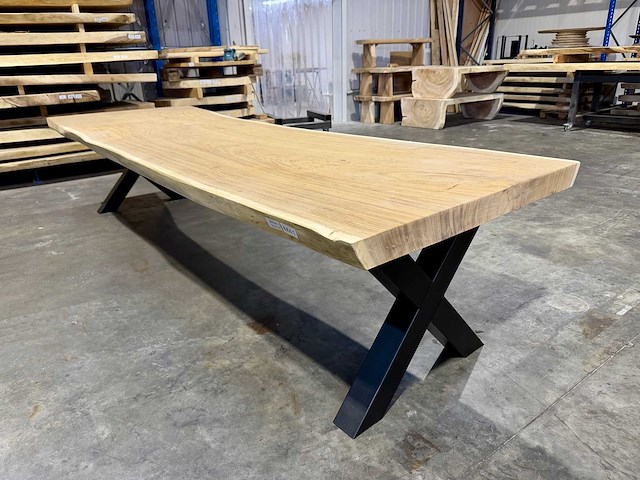 Suar boomstamtafel 350 cm. - afbeelding 1 van  3