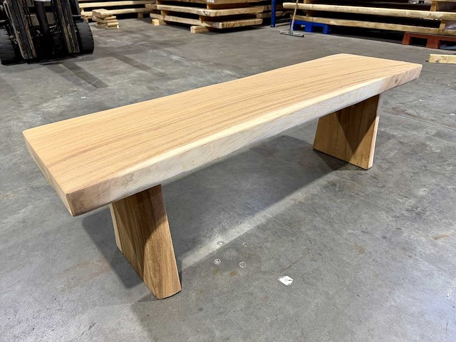 Suar houten bankje 150 cm. - afbeelding 2 van  2