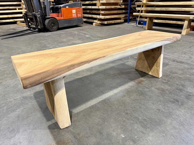 Suar houten bankje 150 cm. - afbeelding 2 van  2