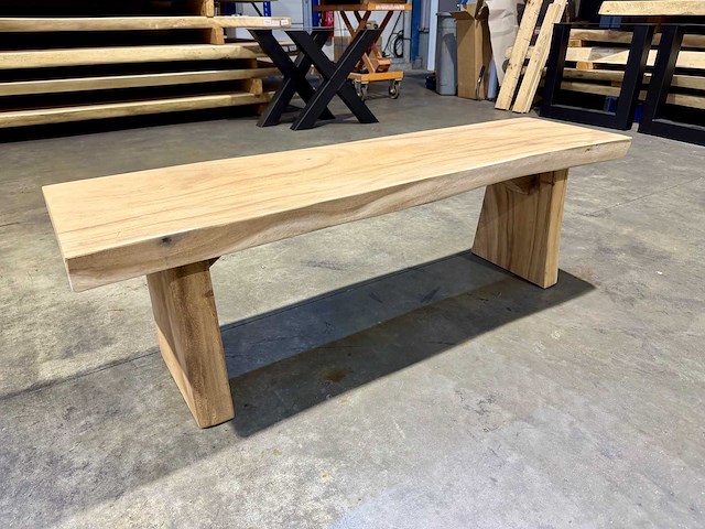 Suar houten bankje 150 cm. - afbeelding 1 van  3