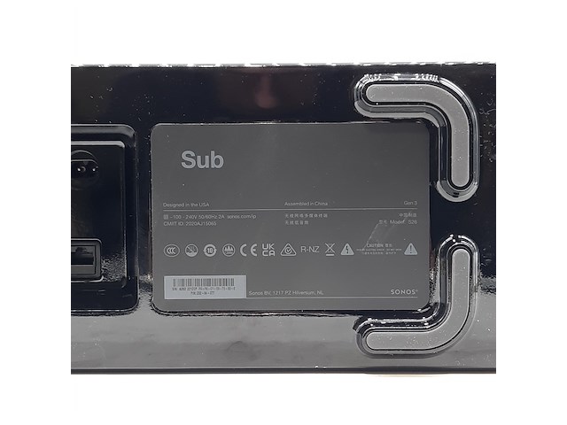 Subwoofer, sonos, sub (gen 3) - afbeelding 7 van  10